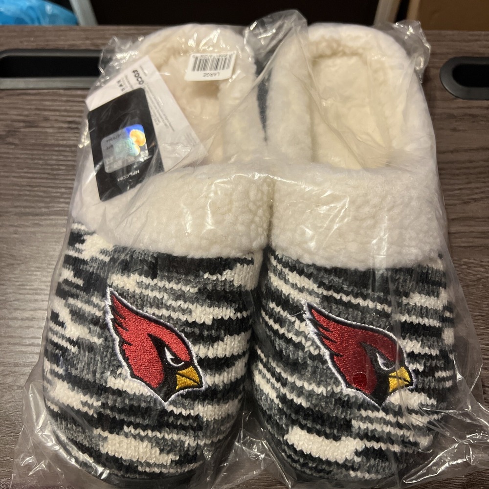 Arizona Cardinals Sherpa Lined Colorblend Cup Sole slippers Womens Large (9/10) - Picture 6 of 7